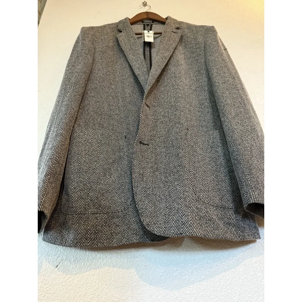 NWT Express Men's Slim Blazer Herringbone‎ Tweed Sz. XL Retail: $228